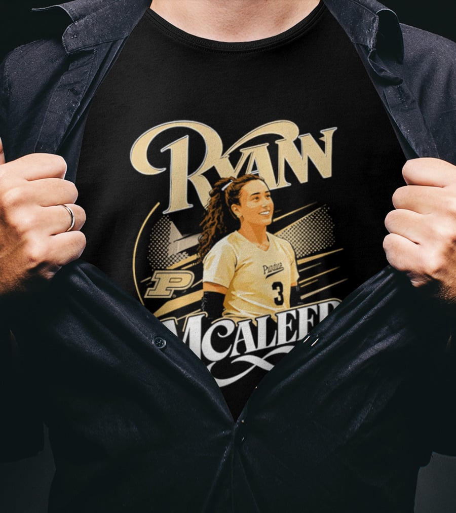 Ryan McAleer Purdue Number 3 NCAA College Athletics T-Shirt