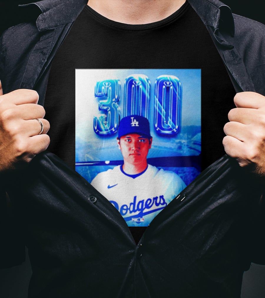 Shohei Ohtani 300 Home Runs Milestone Los Angeles Dodgers T-Shirt