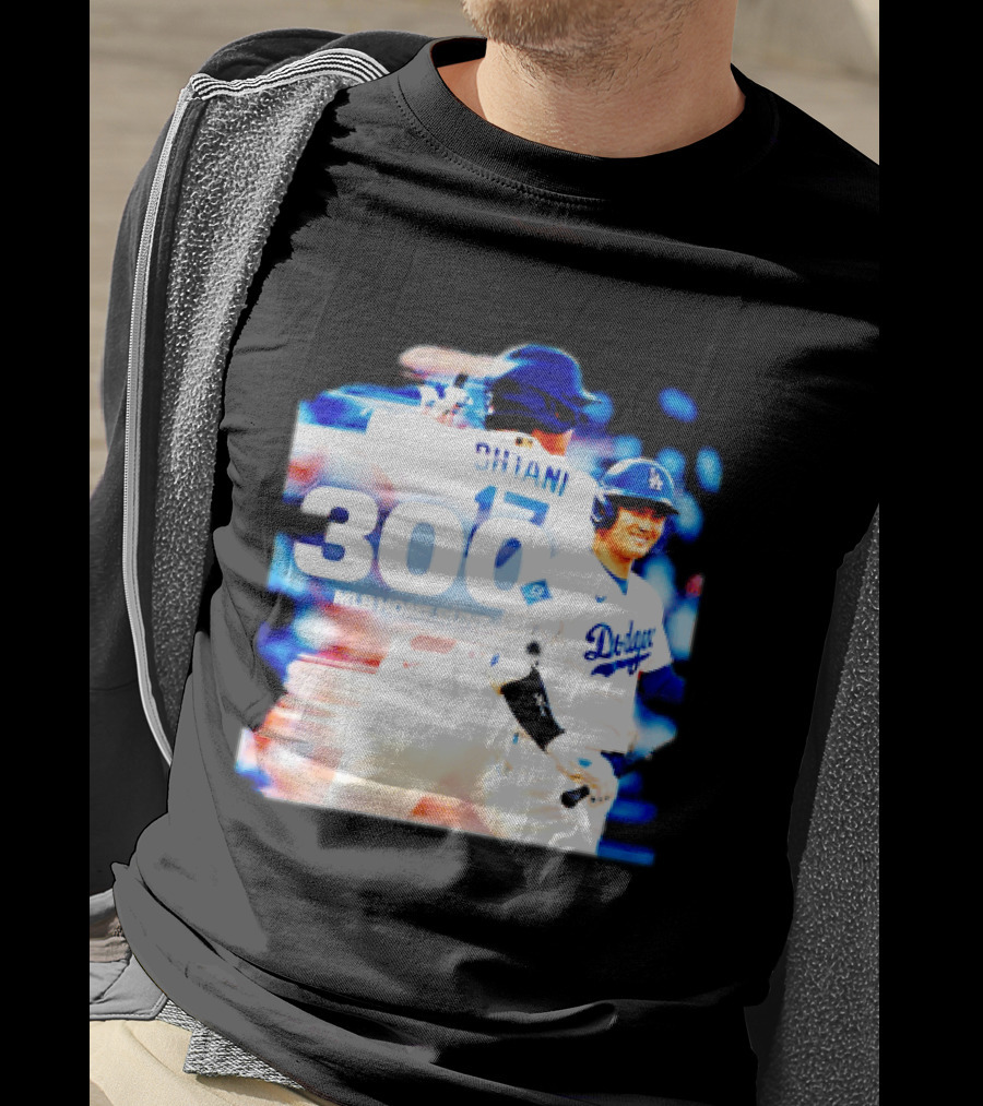 Shohei Ohtani 300 MLB Home Runs Los Angeles Dodgers Milestone Celebration T-Shirt