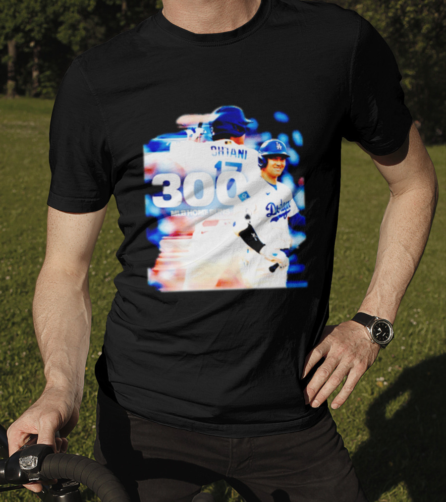 Shohei Ohtani 300 MLB Home Runs Los Angeles Dodgers Milestone Celebration T-Shirt