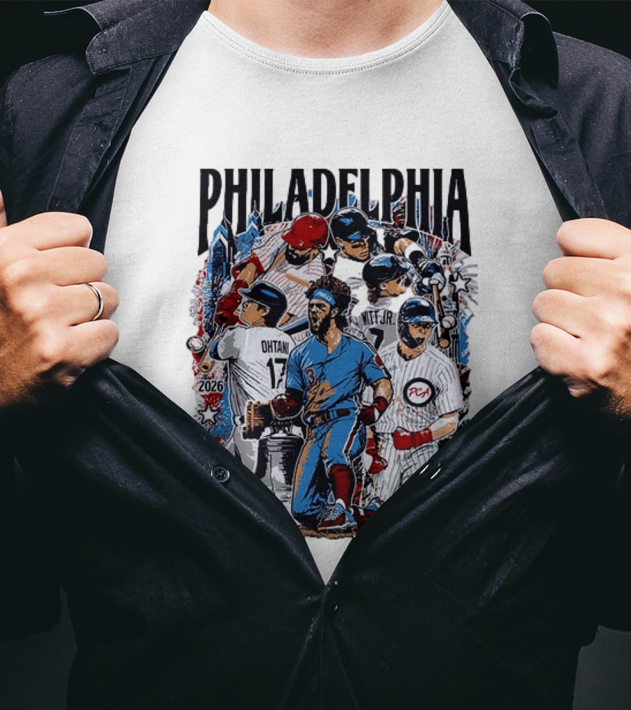 Philadelphia MLB Players All Star 2026 Bryce Harper Tatis Jr Ohtani Philly Sports T-Shirt