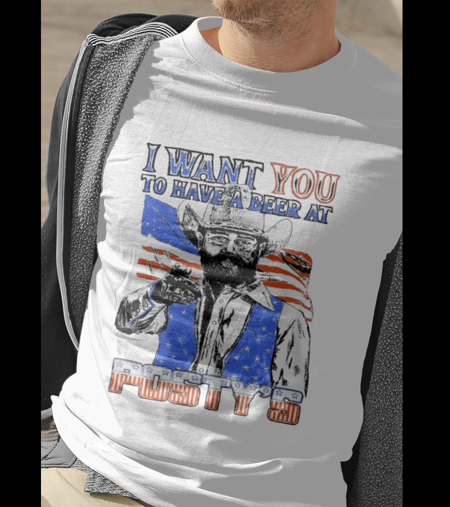 I Want You To Have A Beer At Posty's Patriotic Cowboy T-Shirt