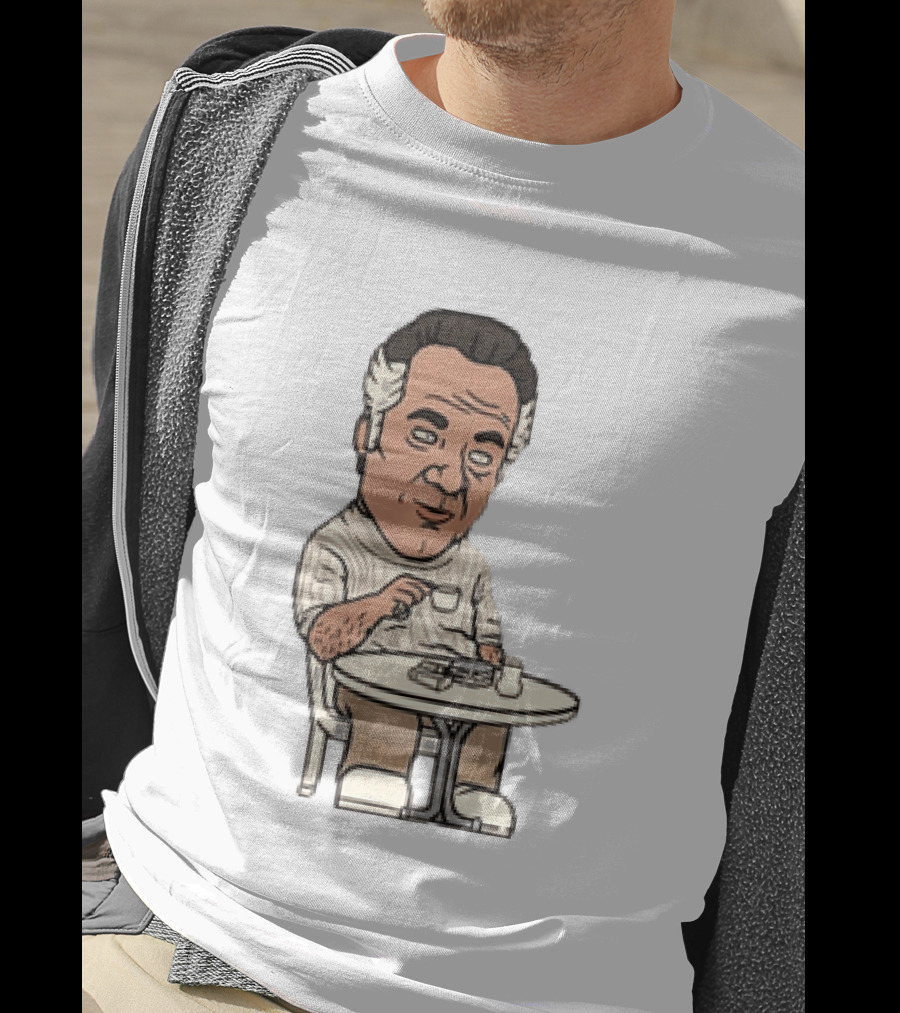 Sopranos Paulie Walnuts Gualtieri Commendatori Bongiorno Character Sitting T-Shirt