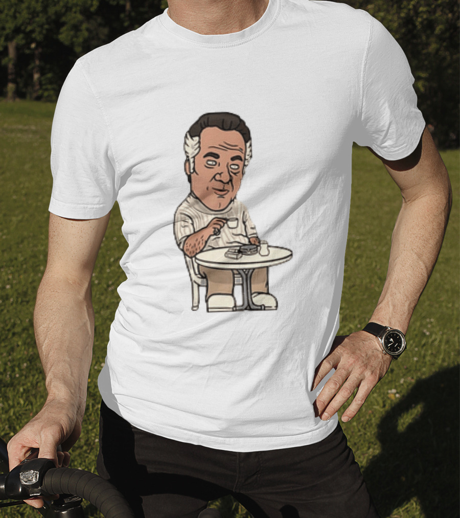 Sopranos Paulie Walnuts Gualtieri Commendatori Bongiorno Character Sitting T-Shirt