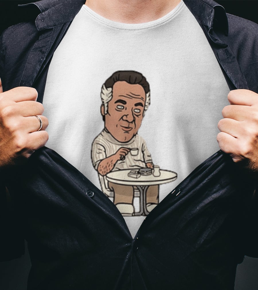 Sopranos Paulie Walnuts Gualtieri Commendatori Bongiorno Character Sitting T-Shirt