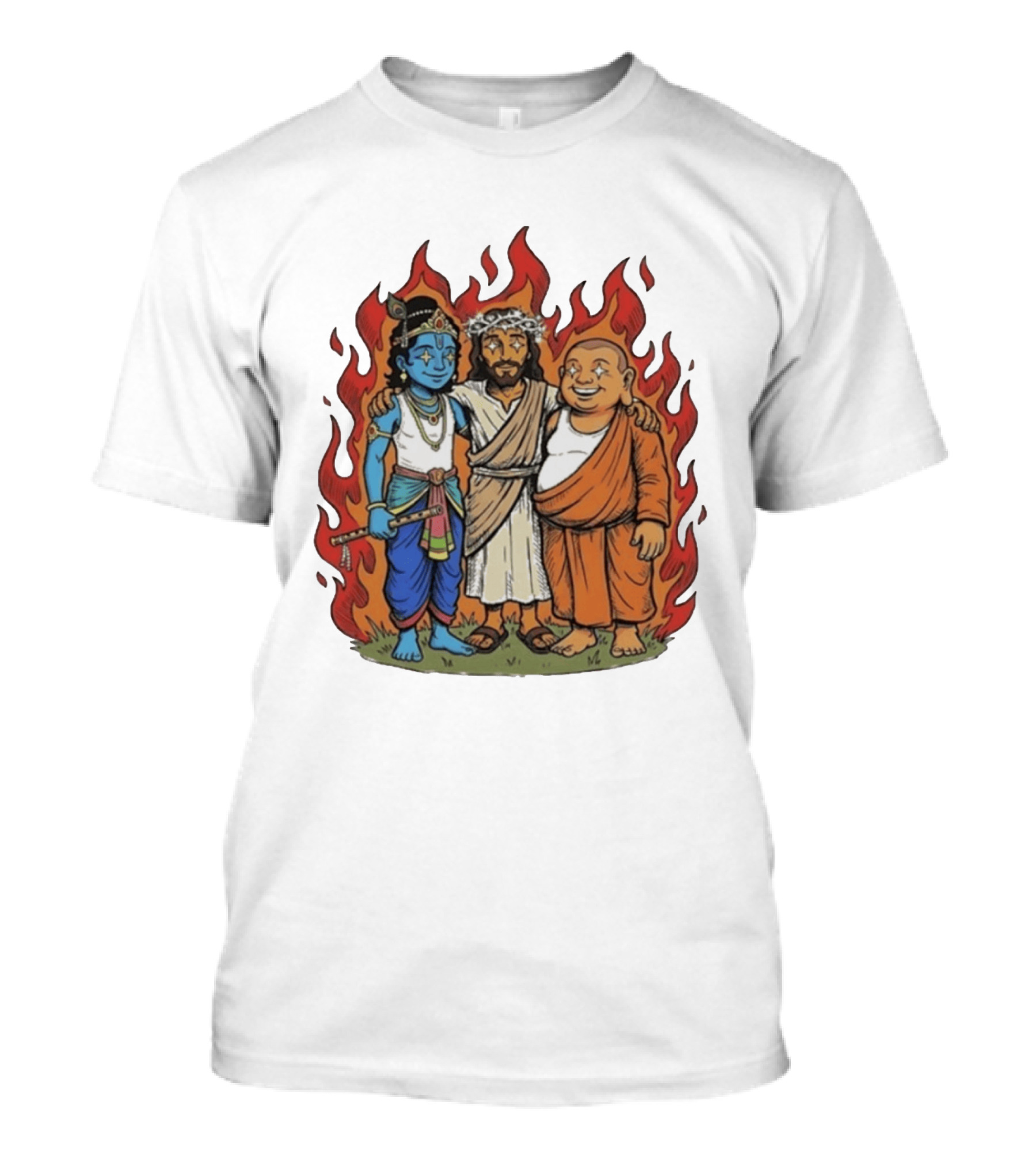 You Cannot Treat People Like Garbage Krishna Jesus Buddha Friendship T-Shirt