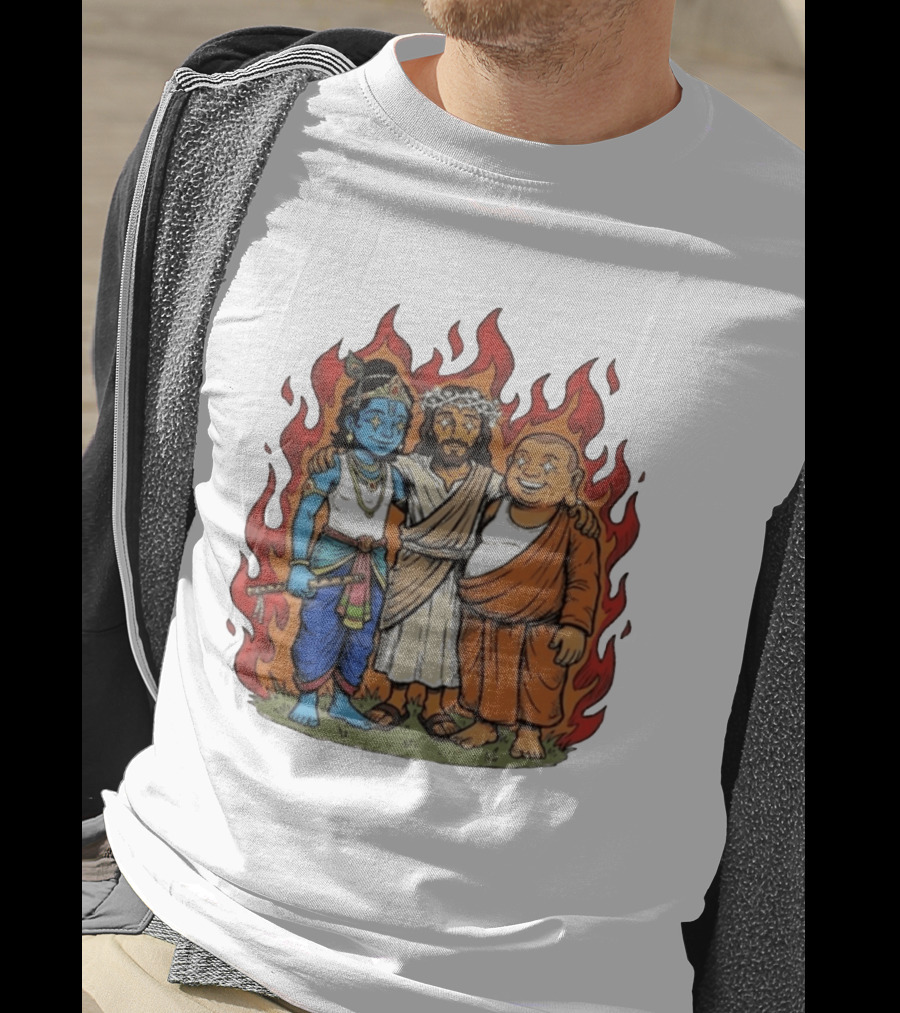 You Cannot Treat People Like Garbage Krishna Jesus Buddha Friendship T-Shirt