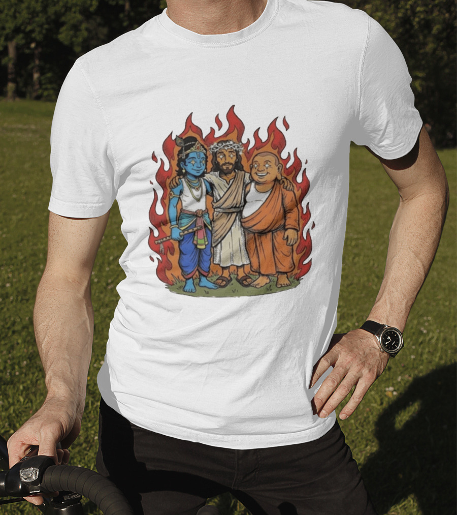 You Cannot Treat People Like Garbage Krishna Jesus Buddha Friendship T-Shirt