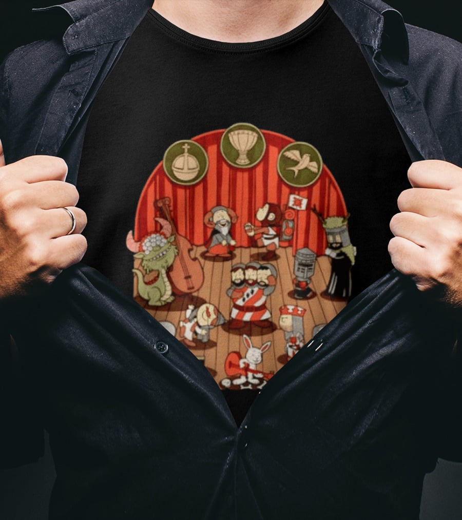 British Comedy Cartoon Characters Dancing On Stage T-Shirt