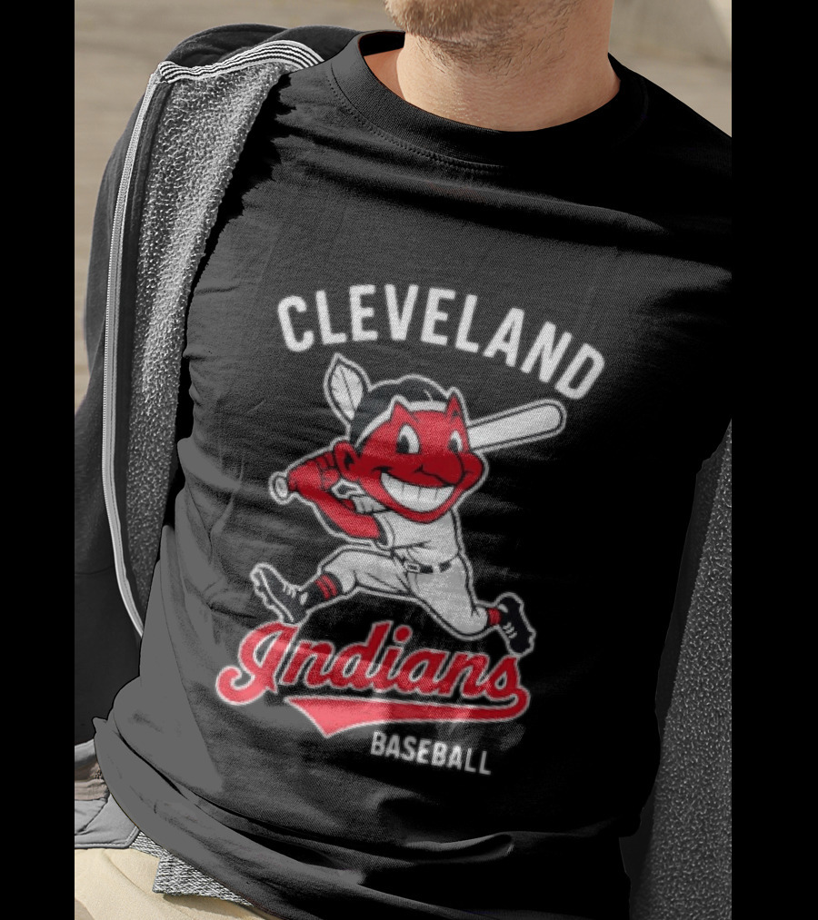 Cleveland Indians Baseball Chief Wahoo Cartoon Batter T-Shirt