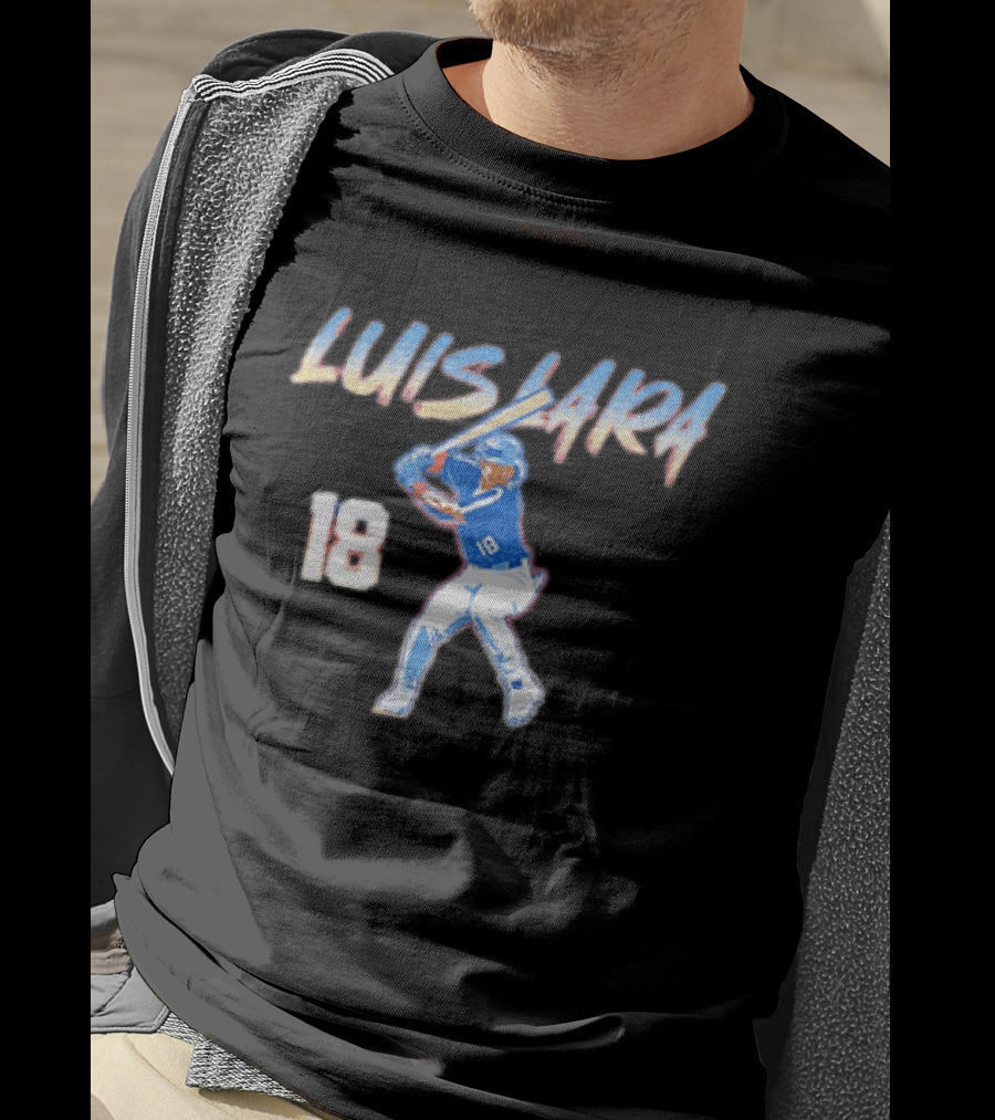 Luis Lara 18 Milwaukee Brewers Slugger Swing T-Shirt