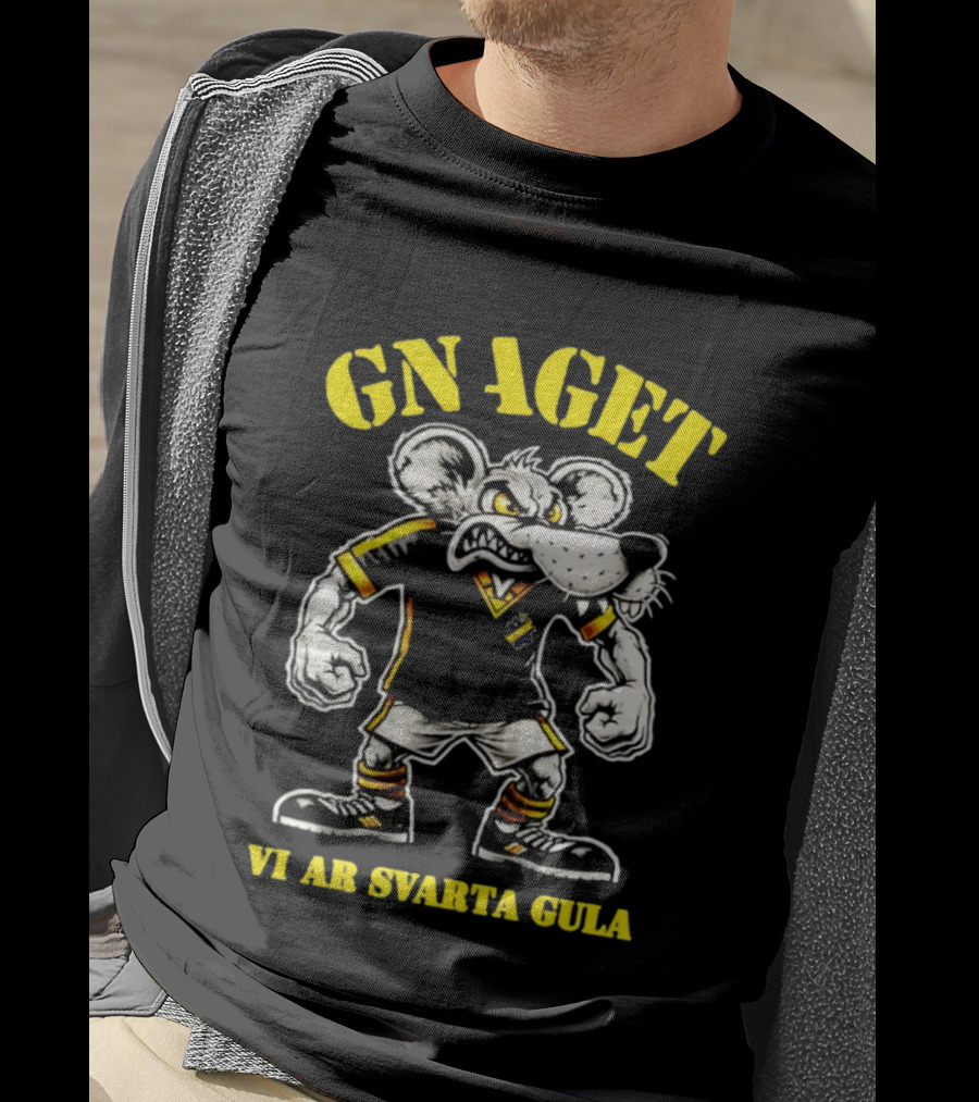 GNAGET AIK Vi Är Svarta Gula Sweden Football Fan Gear T-Shirt