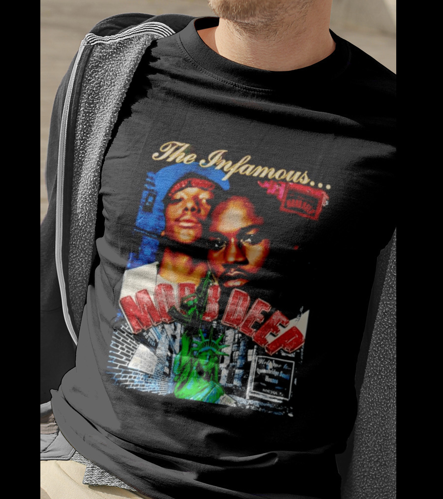 The Infamous Mobb Deep Havoc Prodigy Queensbridge South Houses New York City Statue Of Liberty T-Shirt