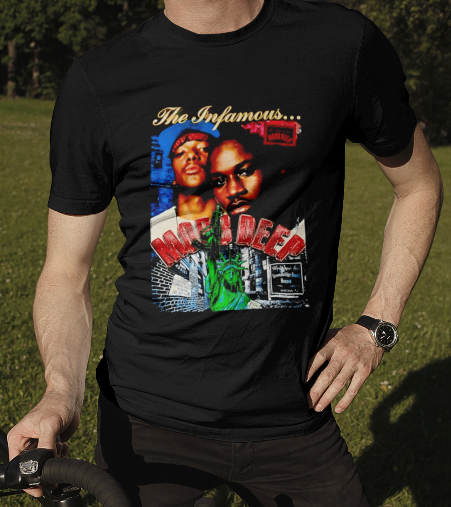 The Infamous Mobb Deep Havoc Prodigy Queensbridge South Houses New York City Statue Of Liberty T-Shirt
