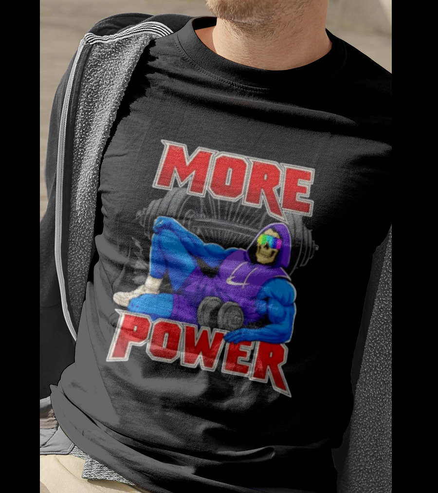 More Power Skeletor Masters Of The Universe Muscle Workout T-Shirt