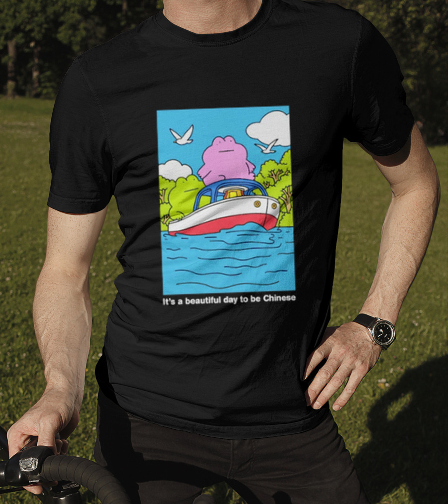 It's A Beautiful Day To Be Chinese Frog On A Boat T-Shirt