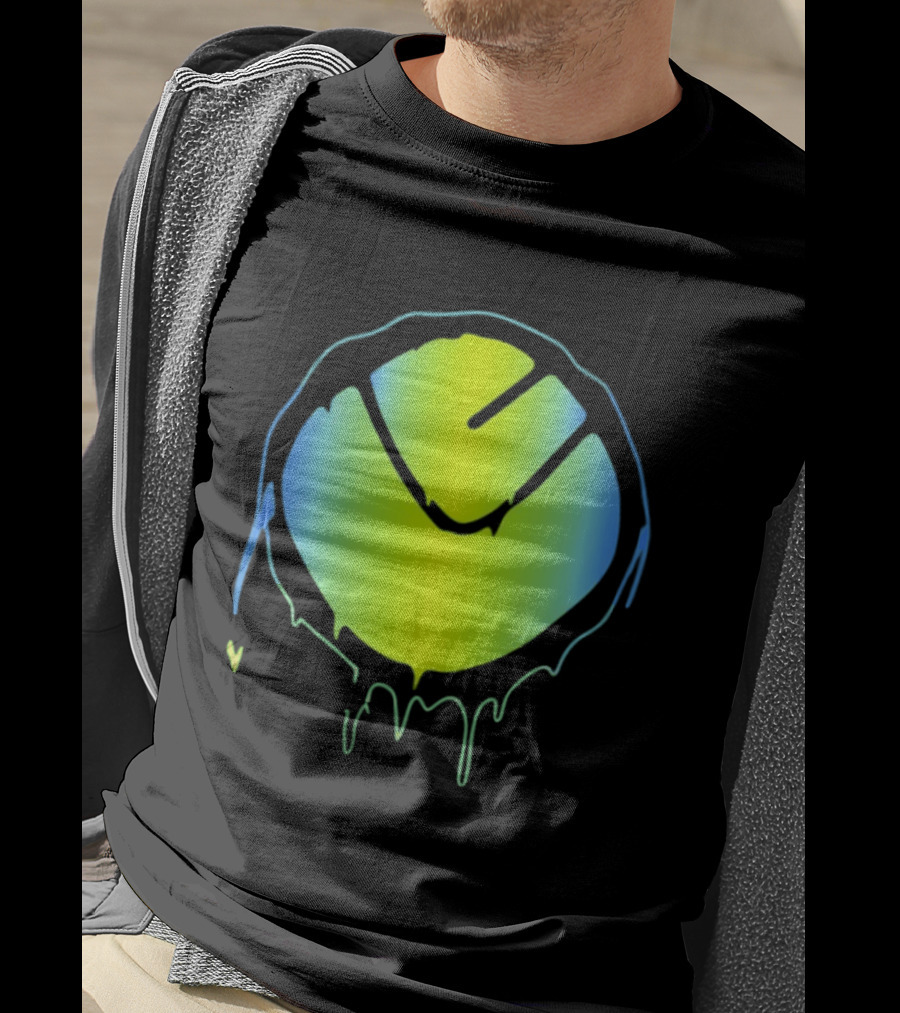 Vibrant Yellow Green Dripping T-Shirt