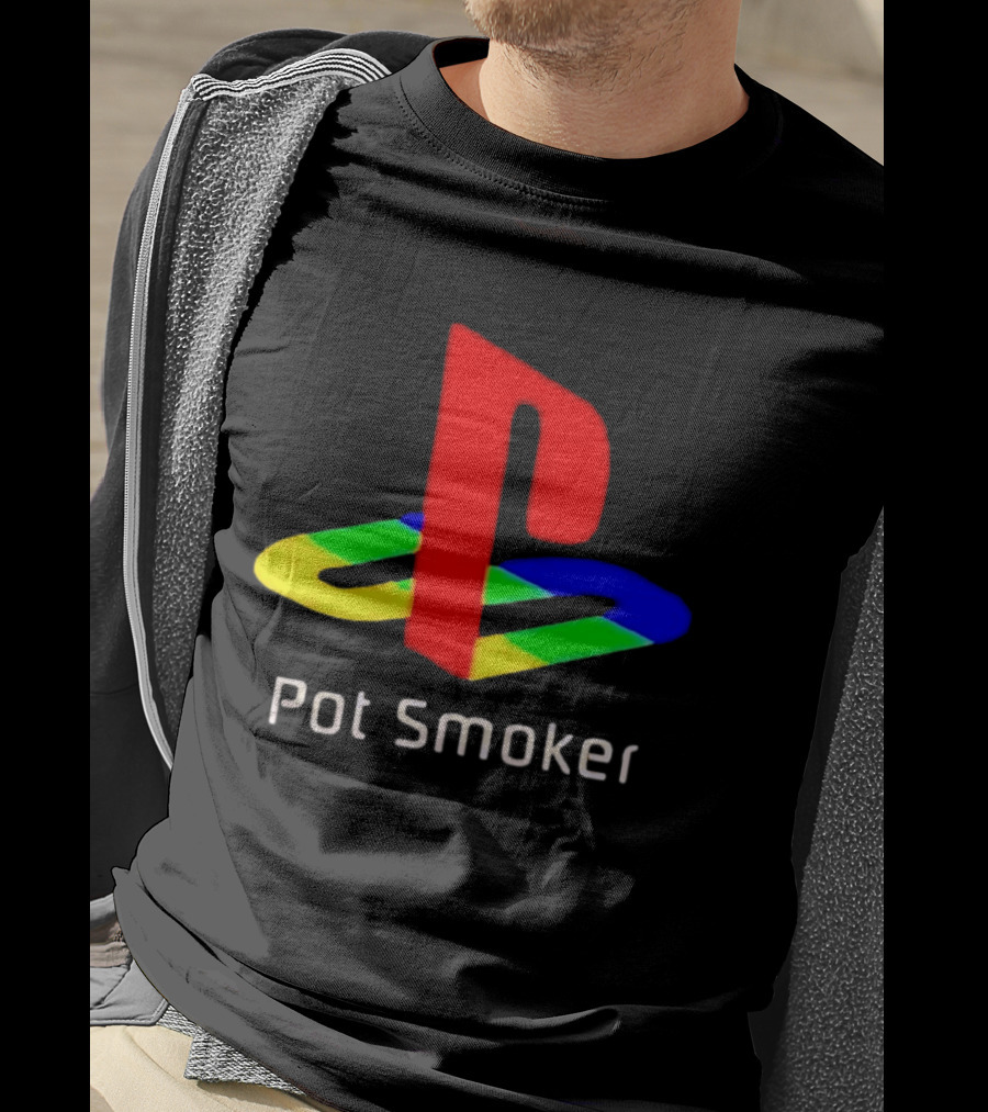 PlayStation Pot Smoker Iconic Colorful Gaming T-Shirt