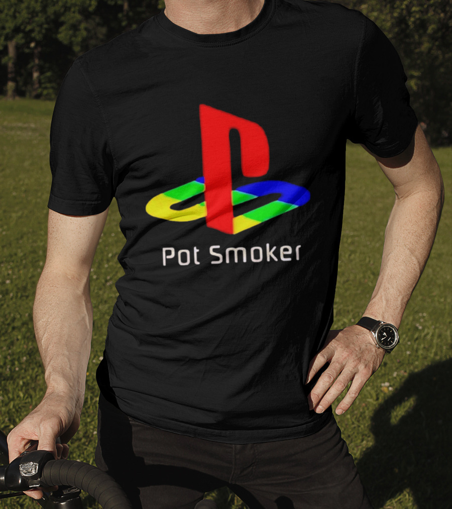 PlayStation Pot Smoker Iconic Colorful Gaming T-Shirt
