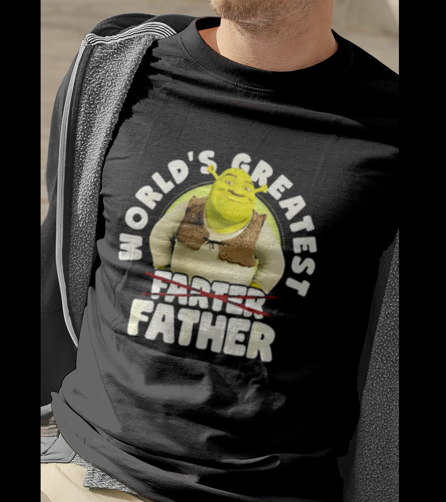 World's Greatest Farter Father Shrek Cartoon T-Shirt