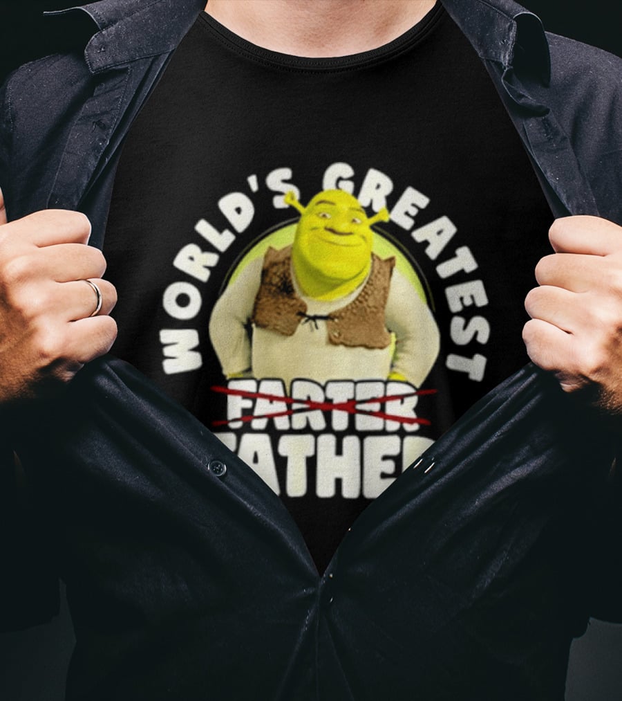 World's Greatest Farter Father Shrek Cartoon T-Shirt