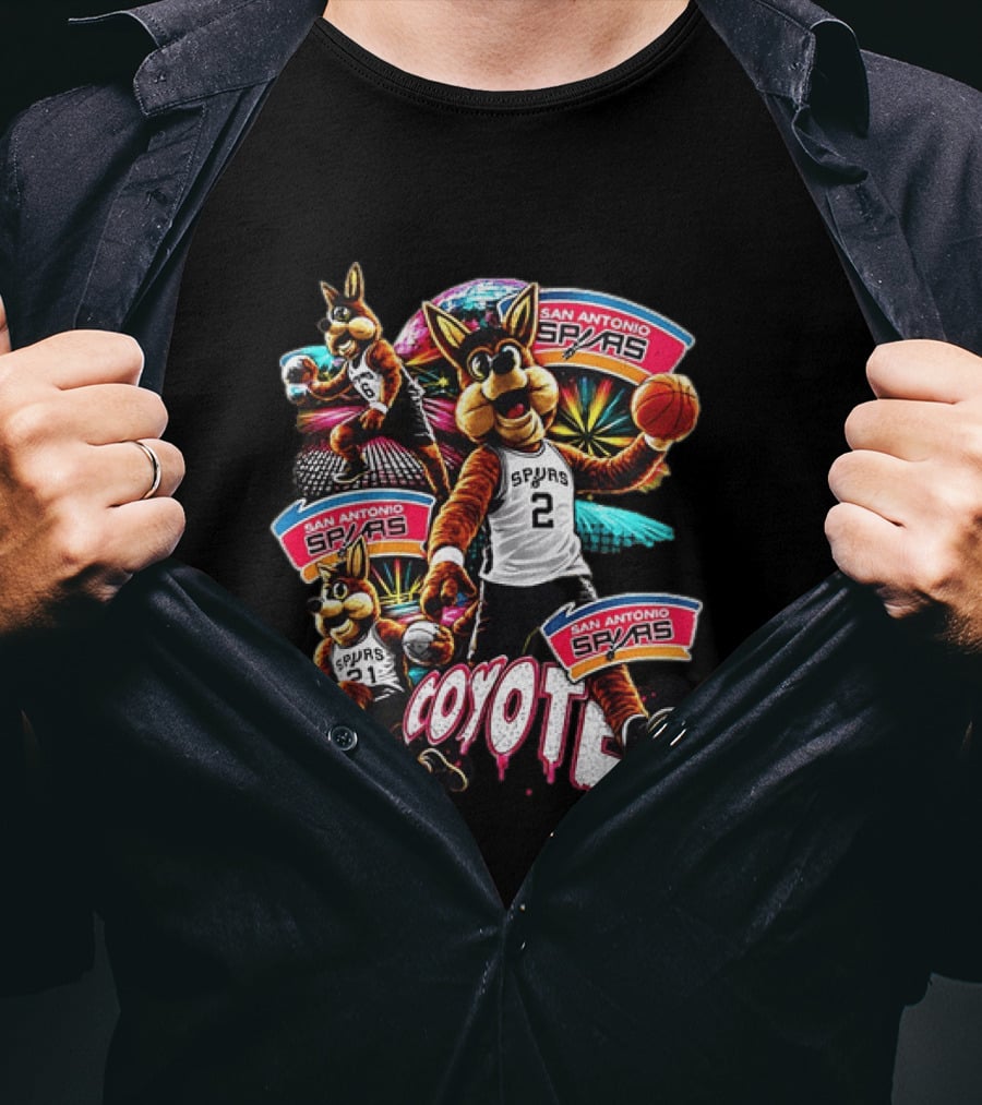 San Antonio Spurs Coyote Basketball Spirit Fan Favorite T-Shirt