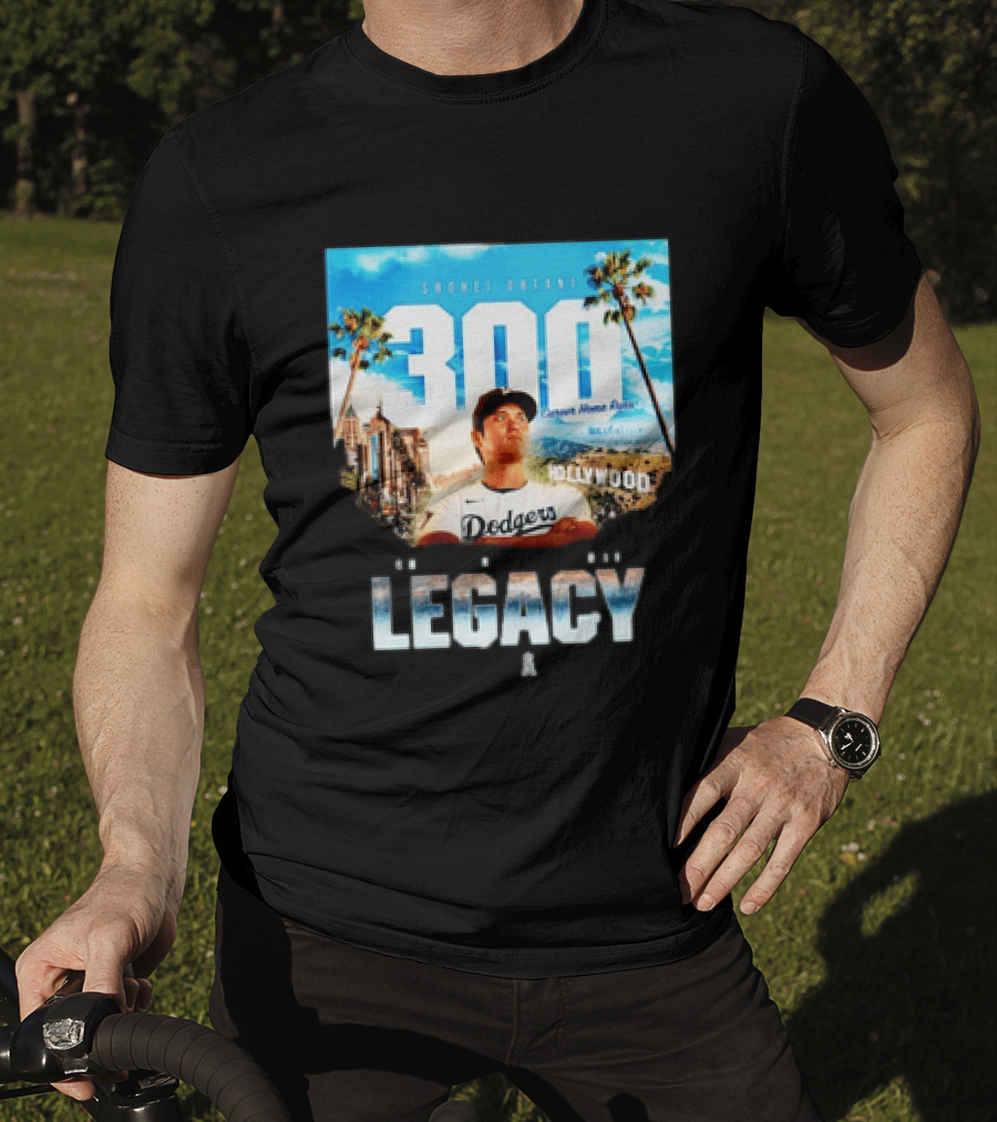 Shohei Ohtani 300 Career Home Runs Los Angeles Legacy Hollywood Dodgers T-Shirt