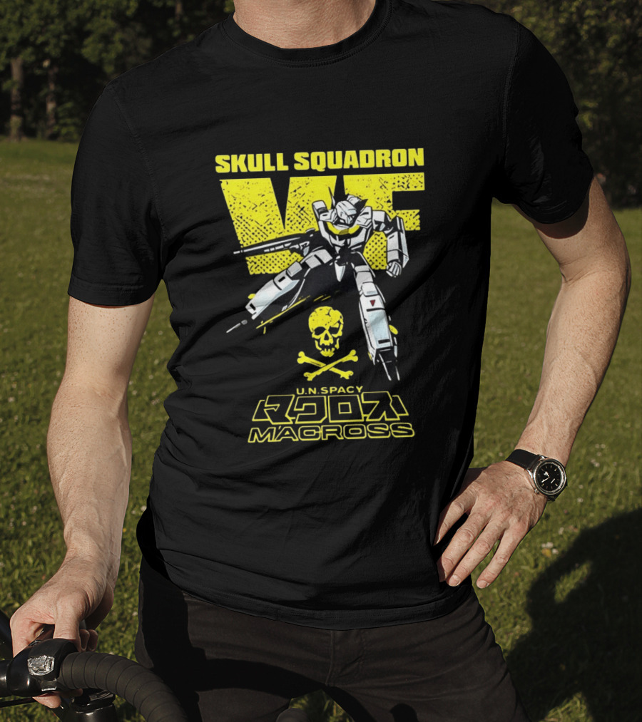 Skull Squadron VF U.N. Spacy Macross Anime Valkyrie T-Shirt