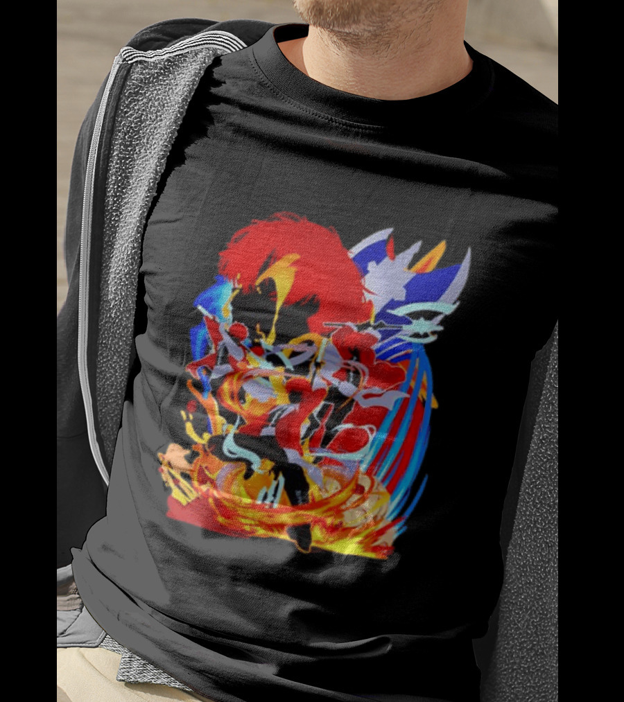 Stark Frieren Beyond Journey's End Anime Dynamic Colorful Scene T-Shirt