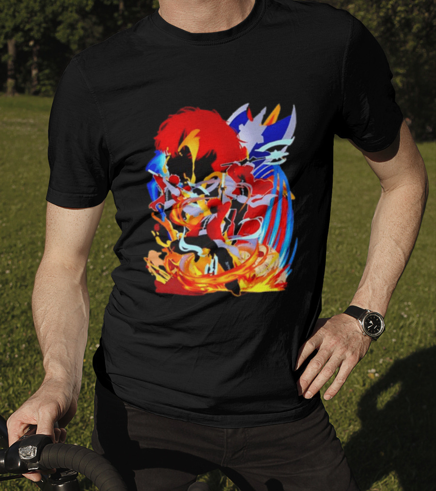 Stark Frieren Beyond Journey's End Anime Dynamic Colorful Scene T-Shirt