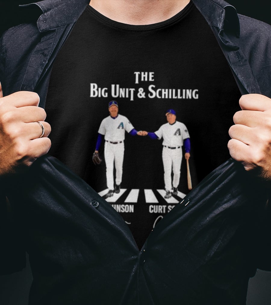 The Big Unit And Schilling Arizona Diamondbacks Randy Johnson Curt Schilling Abbey Road T-Shirt