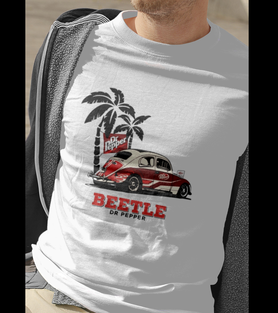Beetle Dr Pepper Volkswagen Car With Palm Tree T-Shirt