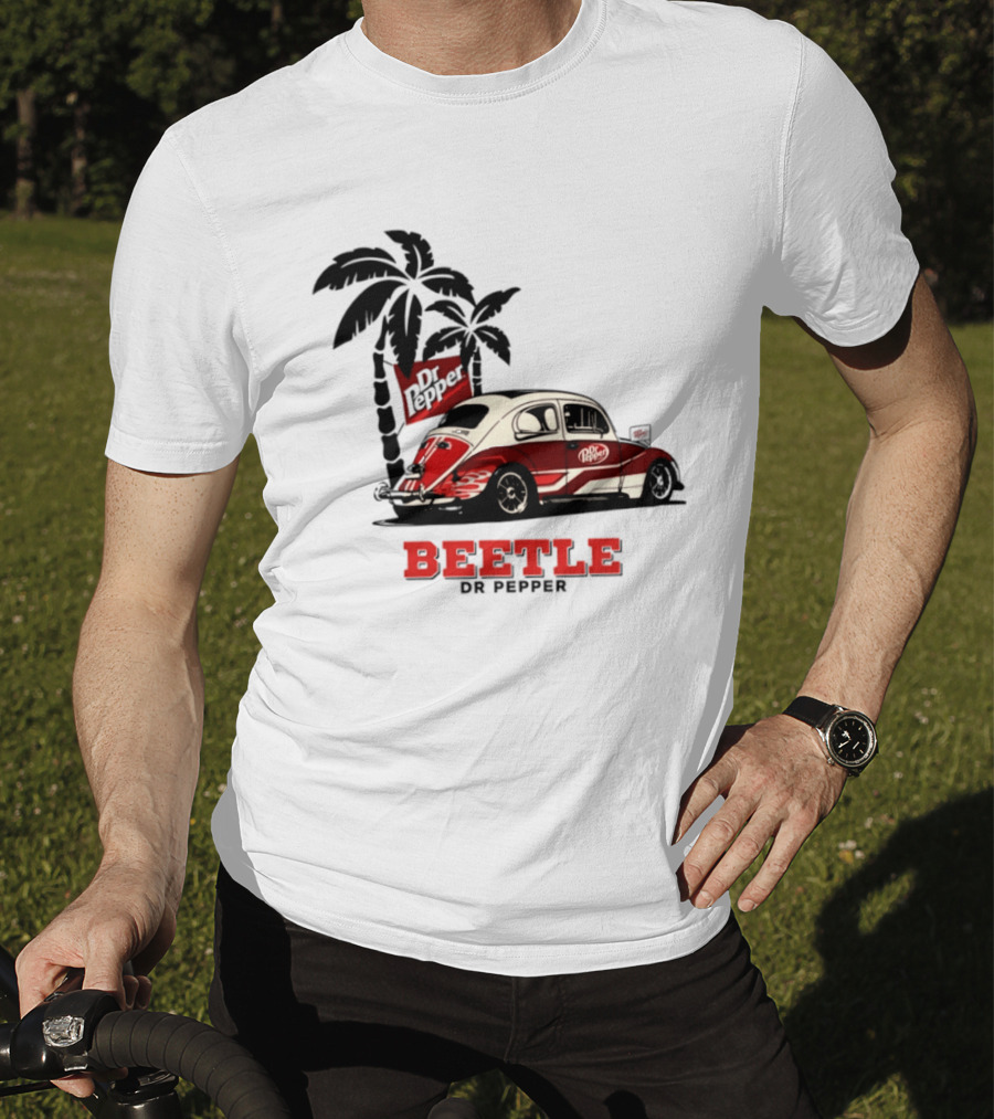 Beetle Dr Pepper Volkswagen Car With Palm Tree T-Shirt