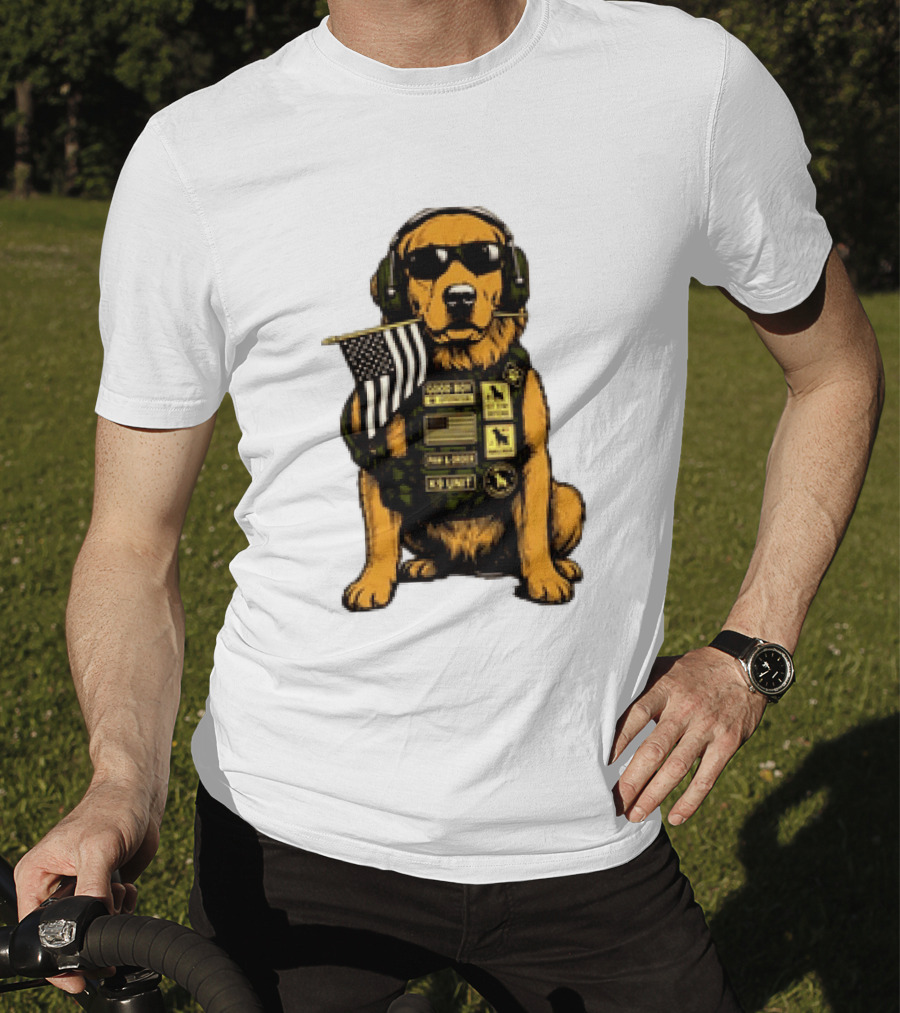Good Boy Operator K9 Unit Can I Pet That Dog Paw & Order T-Shirt