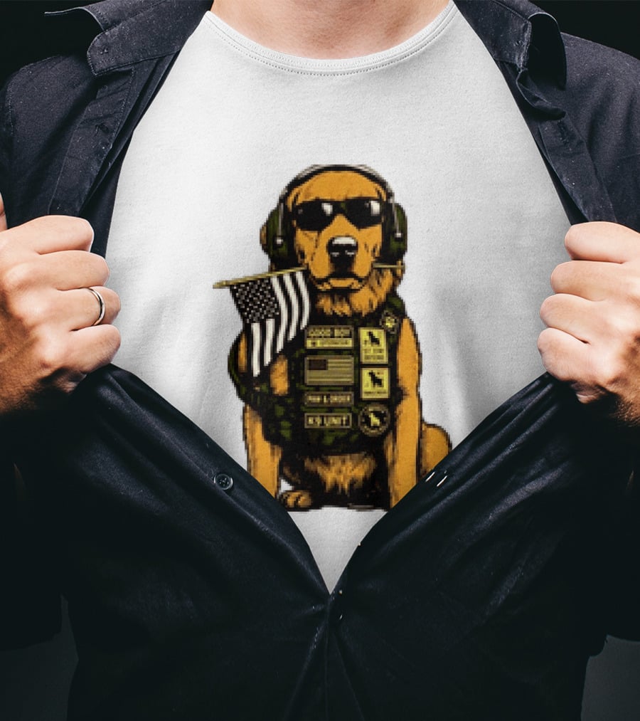 Good Boy Operator K9 Unit Can I Pet That Dog Paw & Order T-Shirt