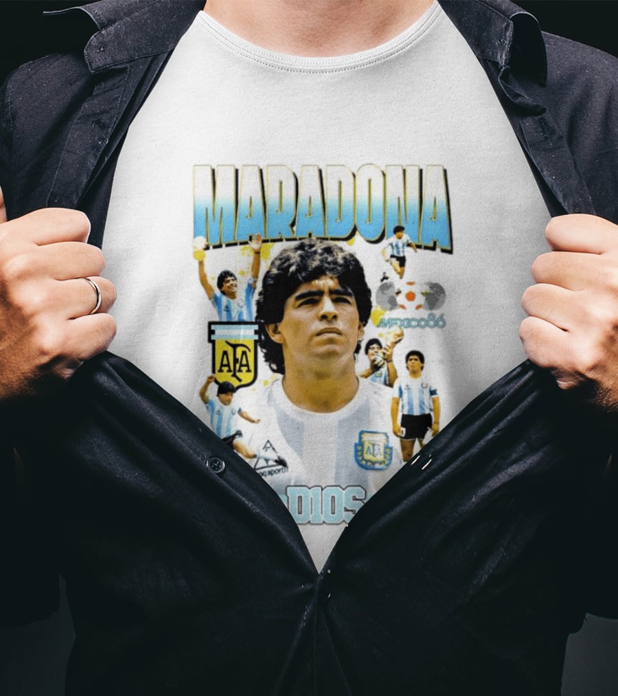 Diego Maradona AFA El Pibe De Oro D10S Mexico 86 T-Shirt