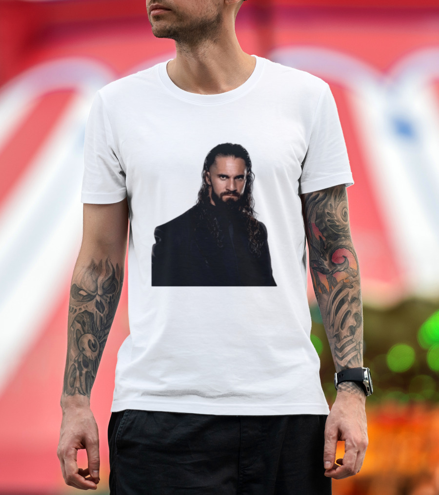 Seth Rollins Has A New Render Intense Gaze And Long Hair T-Shirt