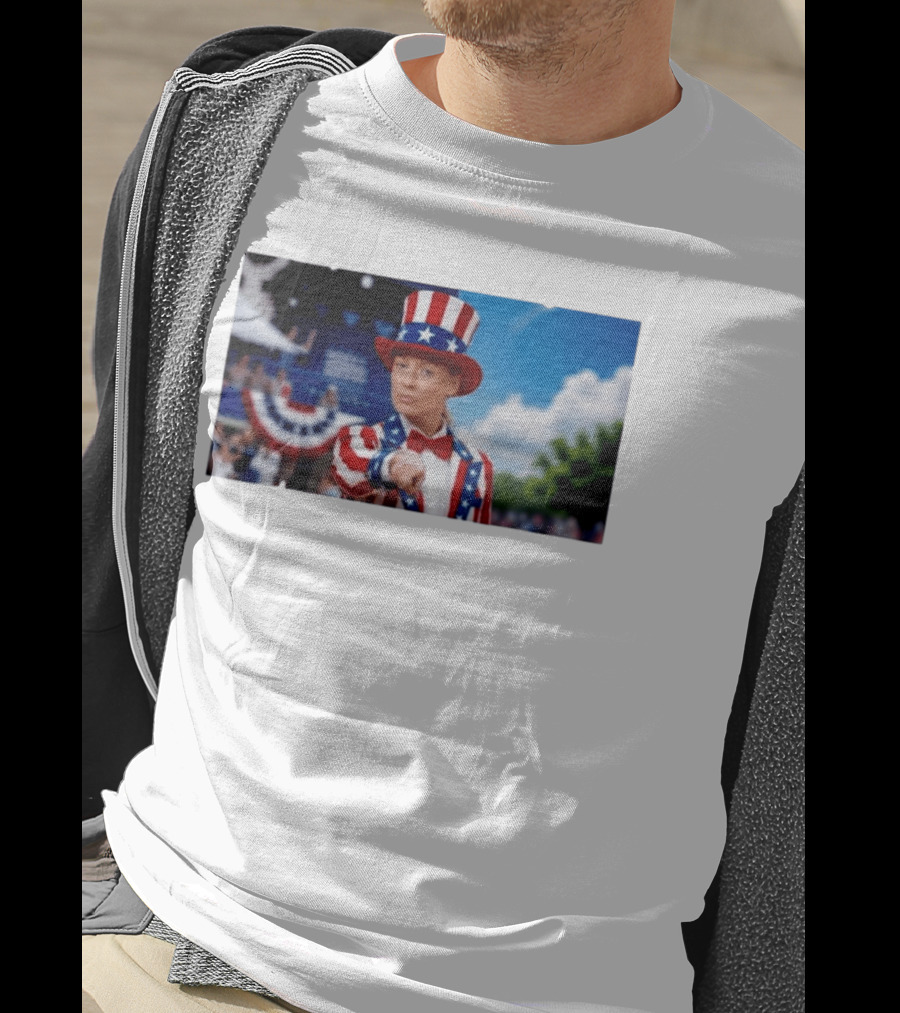 Sophia Cunningham Uncle Sam Patriotic Costume Red White Blue Stars And Stripes T-Shirt