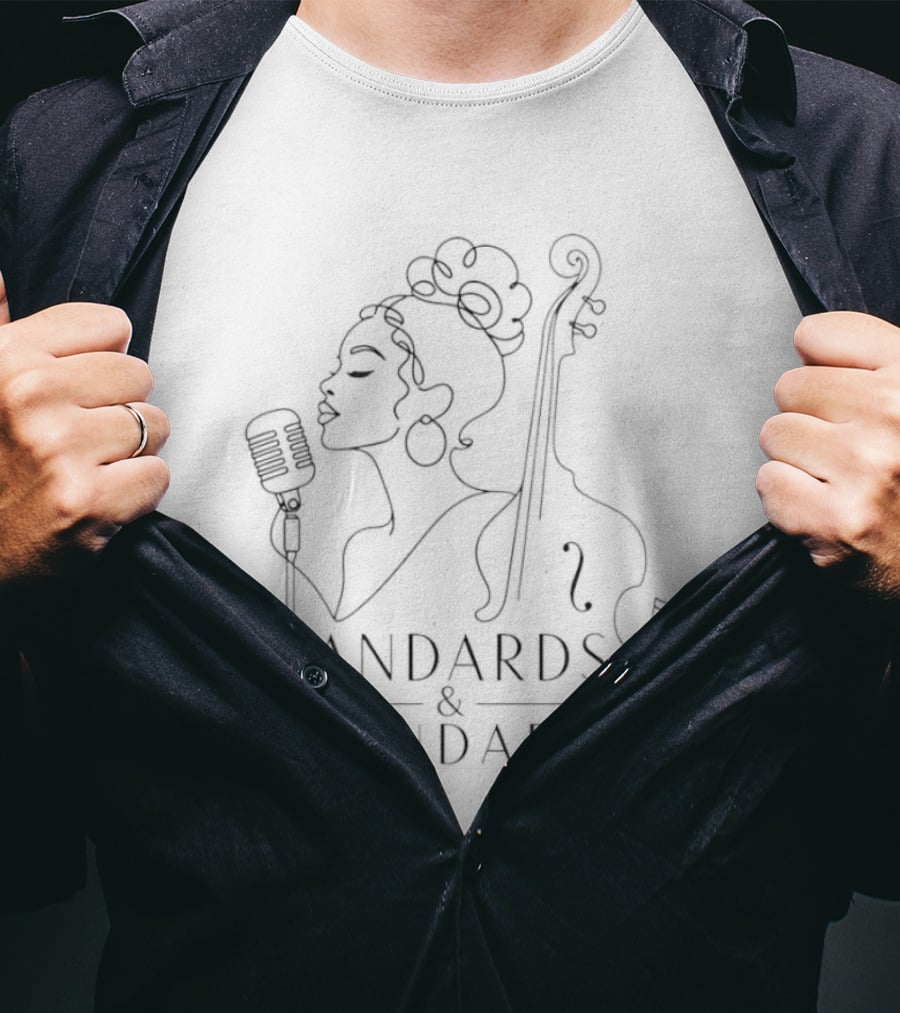 Standards And Boundaries Jazz Singer And Upright Bass T-Shirt