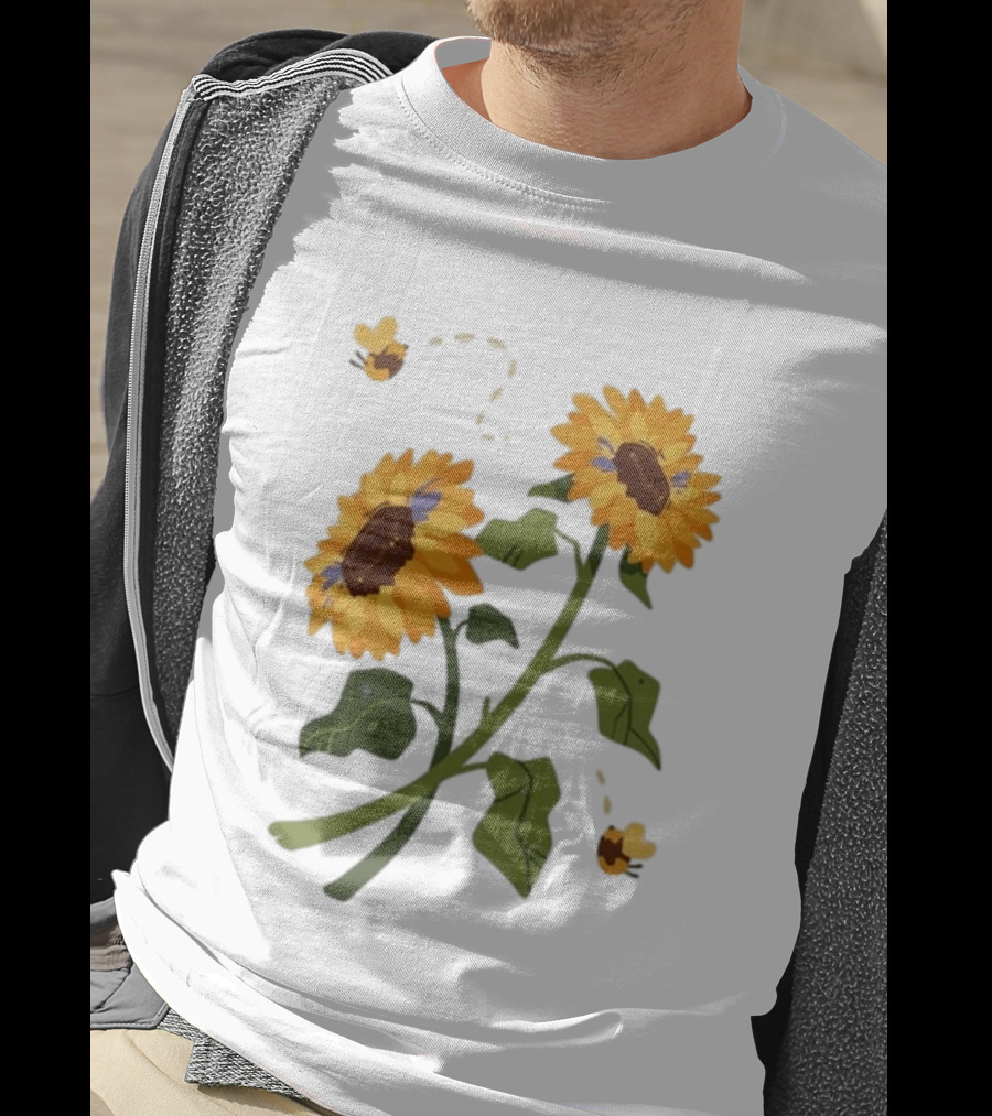 Sunflower Good Times With Sunflowers Bees And Scar Suowers T-Shirt
