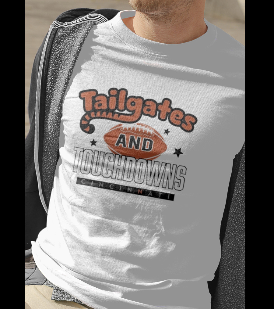 Tailgates And Touchdowns Cincinnati Bengals Football Fan Gear T-Shirt