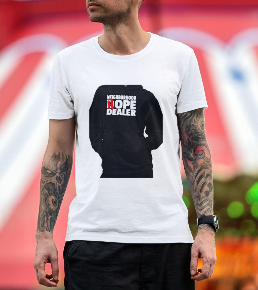 Neighborhood Hope Dealer Bold Red And White T-Shirt