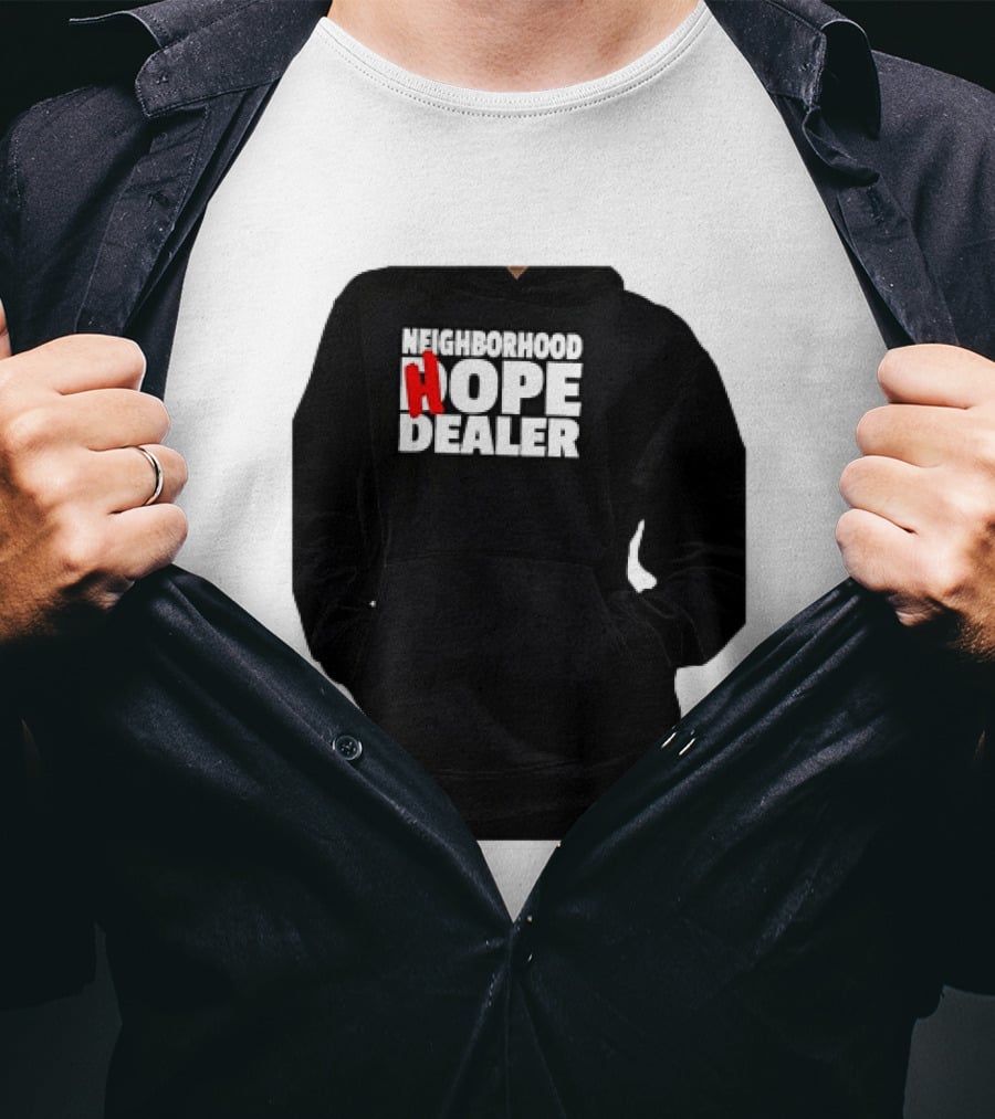 Neighborhood Hope Dealer Bold Red And White T-Shirt