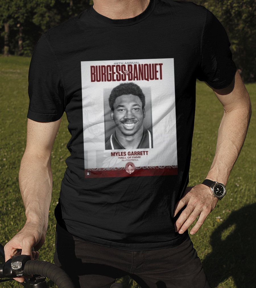 48th Annual Burgess Banquet Myles Garrett Hall Of Fame Football T-Shirt