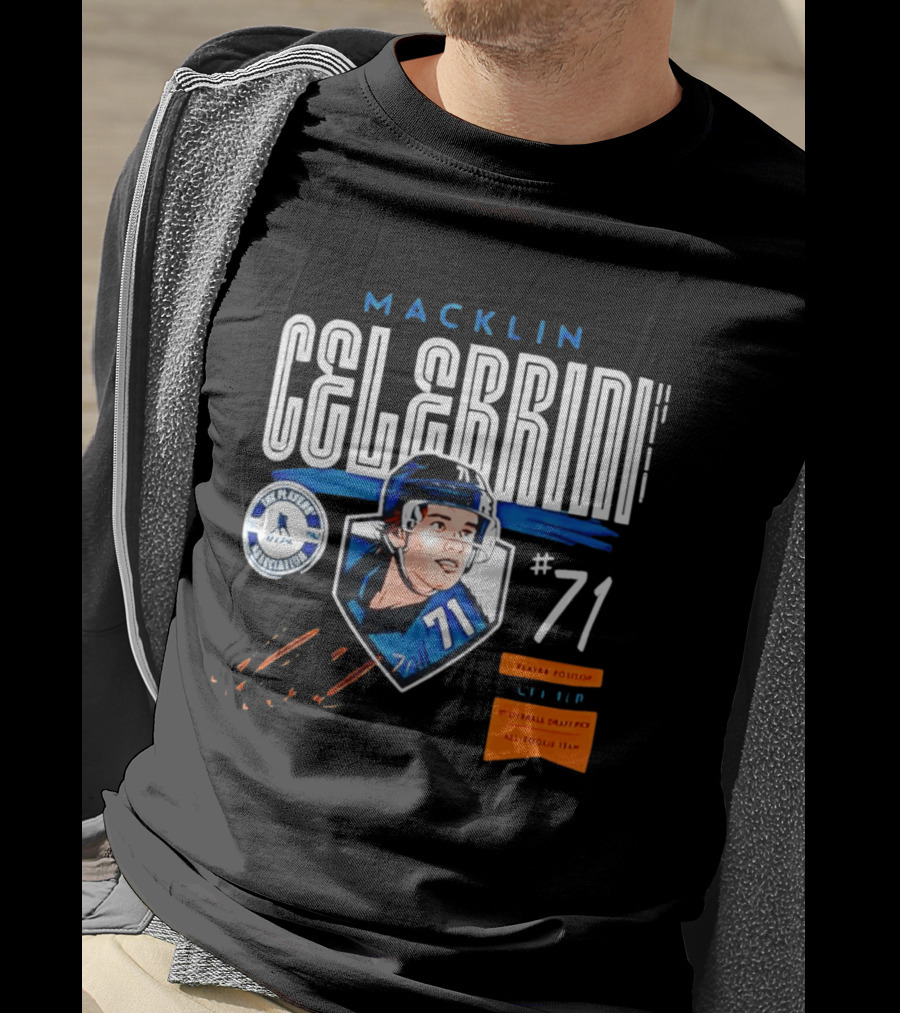 Macklin Celebrini NHLPA All Rookie Team 1st Overall Draft Pick #71 Center T-Shirt