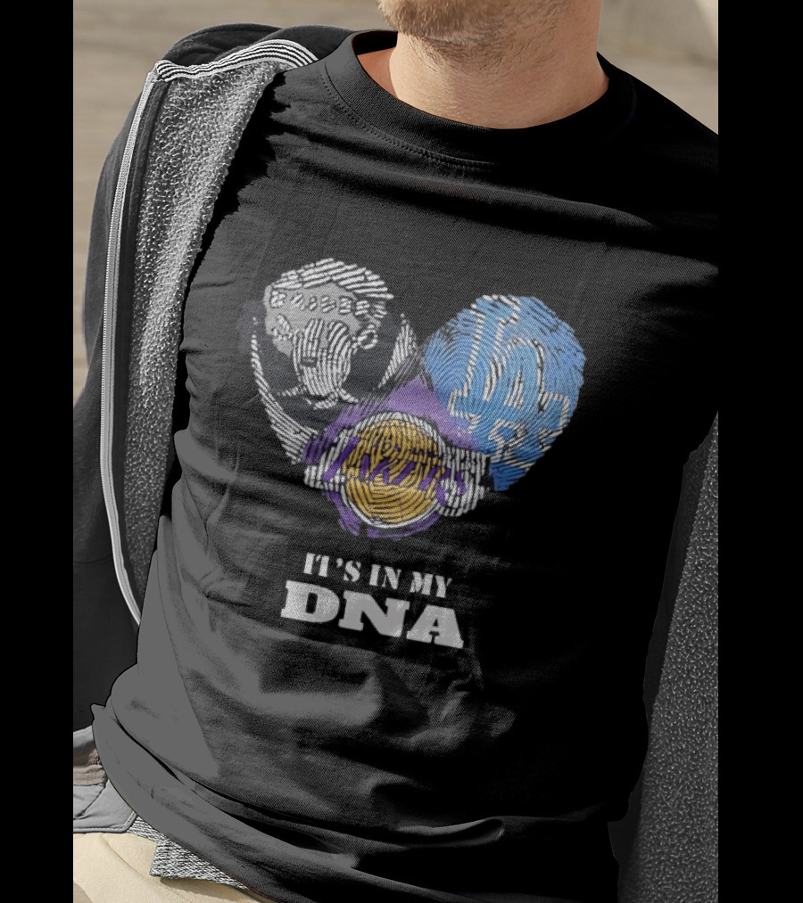 It's In My DNA Raiders Dodgers Lakers T-Shirt