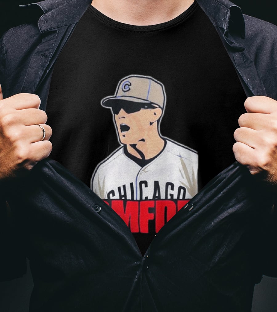 Chicago Cubs SMFDB Manager Yelling Iconic Baseball Team Fan T-Shirt