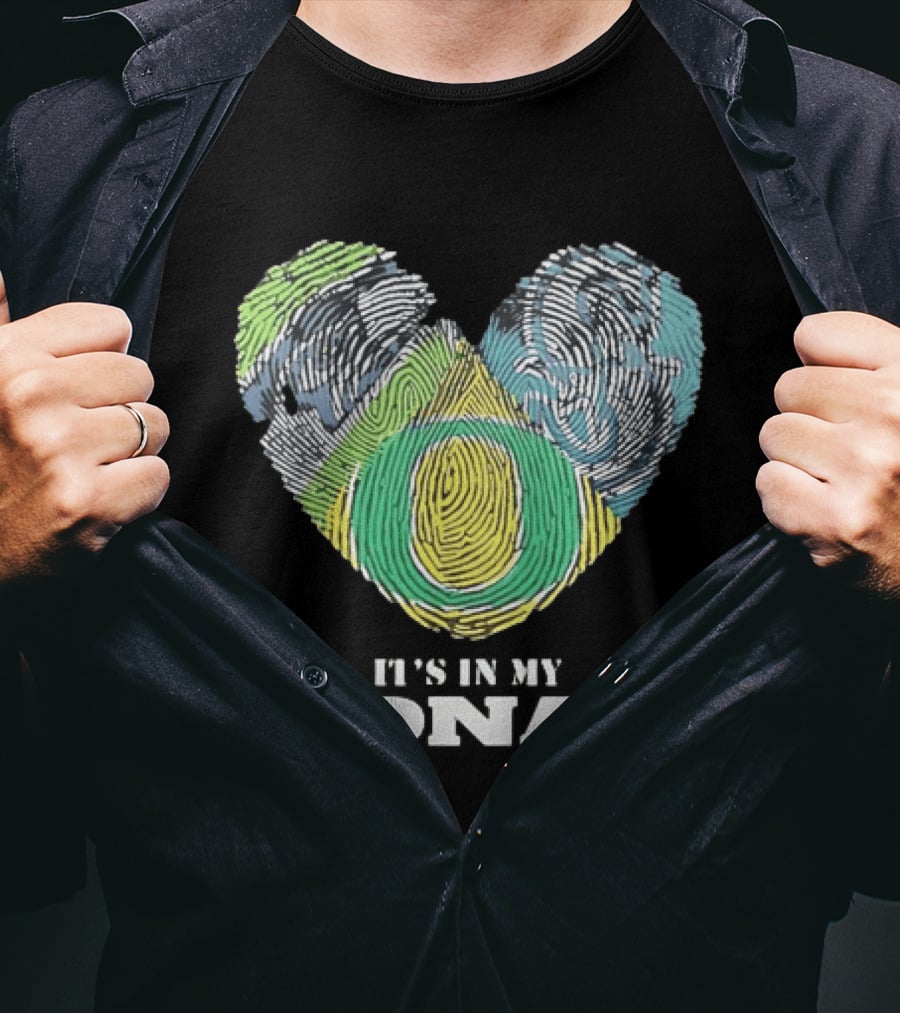Oregon Ducks It's In My DNA Fingerprint Heart T-Shirt
