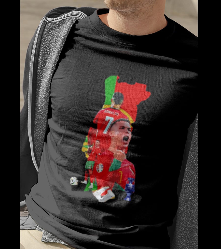 CR7 Portugal Cristiano Ronaldo Celebrating Portugal National Team Victory T-Shirt