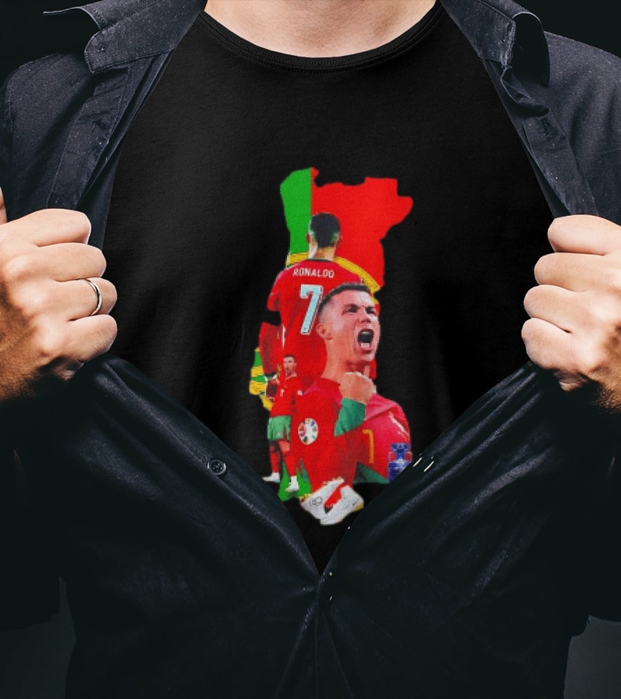 CR7 Portugal Cristiano Ronaldo Celebrating Portugal National Team Victory T-Shirt